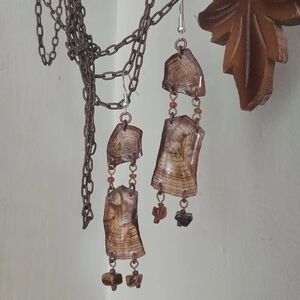 Handcrafted Brown Dangle Earrings